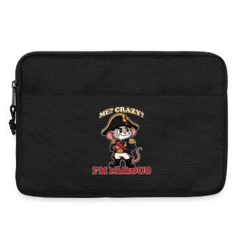 Me Crazy I'm Famous Funny Napoleon Mouse Mascot - Laptop bag 13" - black - Front