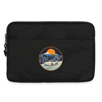 Retro 90er JDM NSX Winter Mt Fuji Pagoda Kunst - Laptoptasche 13" - Schwarz - Vorne