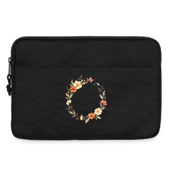 Boho Floral Wreath Personalizable - Laptop bag 13" - black - Front