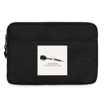 Dart Spruch: Ich Treff Doch Eh Nichts - Laptoptasche 13" - Schwarz - Vorne