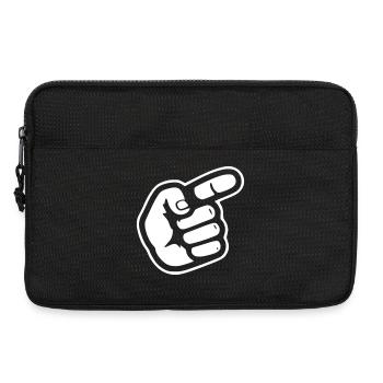 Finger Hand Pointing Direction - Laptop bag 13" - black - Front