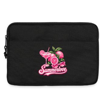 Summer Love | Pink Cocktail Summer Design - Laptop bag 13" - black - Front