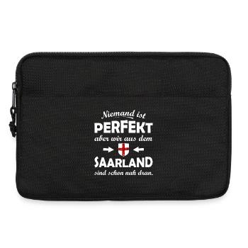 Niemand ist perfekt Saarland - Laptoptasche 13" - Schwarz - Vorne