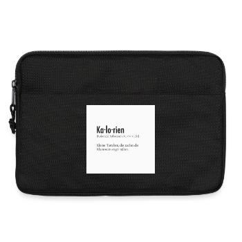 Kalorien Definition Poster – Lustiger Spruch - Laptoptasche 13" - Schwarz - Vorne