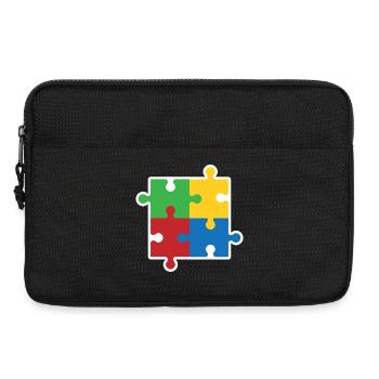 Icône du puzzle de l’autisme - Sacoche pour ordinateur portable 13 pouces - noir - Devant