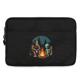 Randonnée - Aventure en plein air - Bigfoot et Alien - Sacoche pour ordinateur portable 13 pouces - noir - Devant