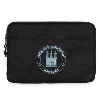 Hamburg Wappen – Freie Und Heimatstadt (Sky Blue) - Laptoptasche 13" - Schwarz - Vorne