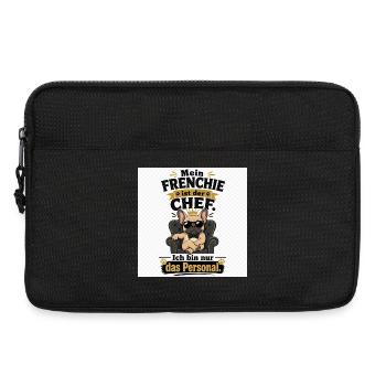 Mein Frenchie ist der Chef - Laptoptasche 13" - Schwarz - Vorne