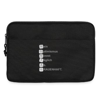 Montagsrätsel - Laptoptasche 13" - Schwarz - Vorne