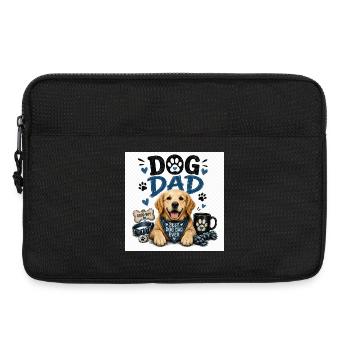 Hundevater Design Pfotenliebe Stil - Laptoptasche 13" - Schwarz - Vorne