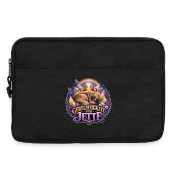 Gerechtigkeit für Jette Hundemotiv - Laptoptasche 13" - Schwarz - Vorne
