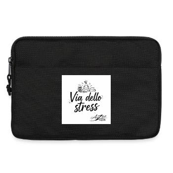 Via dello Stress: Stressabbau Humor - Laptoptasche 13" - Schwarz - Vorne