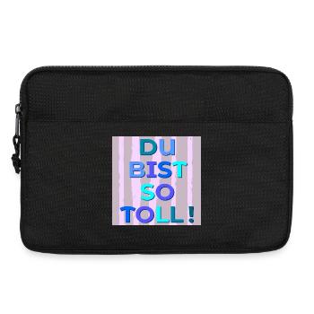 Du bist toll - Laptoptasche 13" - Schwarz - Vorne