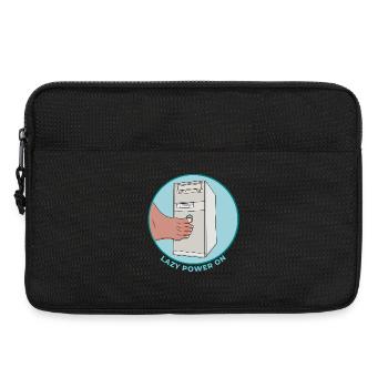 Technologie drôle d’alimentation paresseuse sur PC rétro Tower Toe Press - Sacoche pour ordinateur portable 13 pouces - noir - Devant