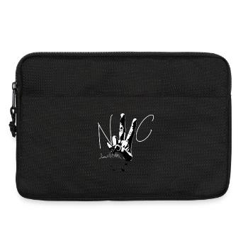 Panneau de paix de la skyline de New York - Sacoche pour ordinateur portable 13 pouces - noir - Devant