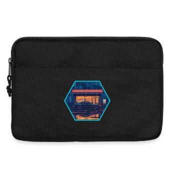 Retro 80er JDM Hatchback Neon Konbini Hex Emblem - Laptoptasche 13" - Schwarz - Vorne