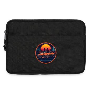 Retro 80s JDM Z Coupe Neon City Grid Emblem - Laptop bag 13" - black - Front