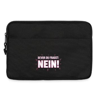 Bevor du fragst Nein lustiger Morgenmuffel - Laptoptasche 13" - Schwarz - Vorne