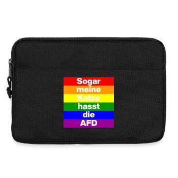 SOGAR MEINE KATZE HASST DIE AFD, NO AFD NO NZS  - Laptoptasche 13" - Schwarz - Vorne