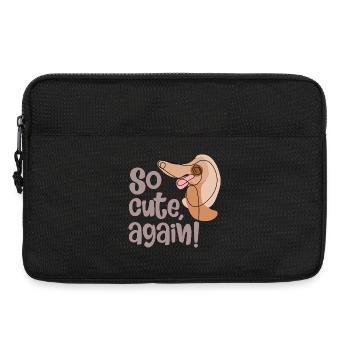 Encore un chien mignon - Sacoche pour ordinateur portable 13 pouces - noir - Devant