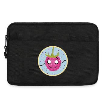 Cuddly raspberry face motif - Laptop bag 13" - black - Front