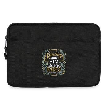 Knowing Him - Philipper 3:8 - Chalk Art Krone - Laptoptasche 13" - Schwarz - Vorne