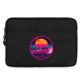 Retro 90er JDM R33 Sakura City Raster-Emblem - Laptoptasche 13" - Schwarz - Vorne