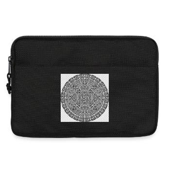 Maori style Rundmandala Ornament - Laptoptasche 13" - Schwarz - Vorne
