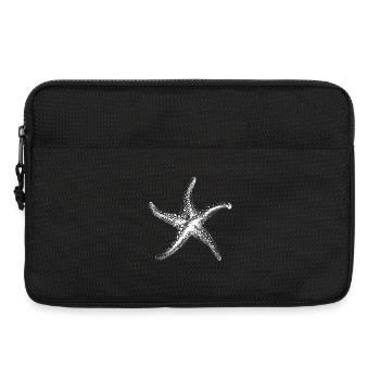 Silhouette d’étoile de mer noire et blanche - Sacoche pour ordinateur portable 13 pouces - noir - Devant