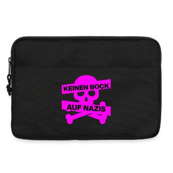 KEINEN BOCK AUF NAZIS, NO NZS, NO AFD, PINK SKULL - Laptoptasche 13" - Schwarz - Vorne