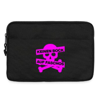 KEINEN BOCK AUF FASCHO, NO NZS, NO AFD, PINK SKULL - Laptoptasche 13" - Schwarz - Vorne