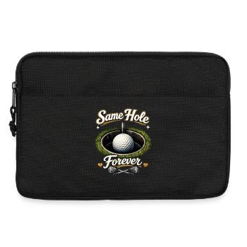 JGA Shirt Golf - Same Hole Forever Bräutigam - Laptoptasche 13" - Schwarz - Vorne
