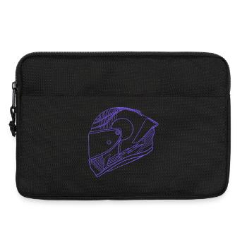 Casque violet néon - Visière - Sacoche pour ordinateur portable 13 pouces - noir - Devant