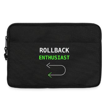 Cadeau d’humour pour l’administration système Rollback Enthusiast IT - Sacoche pour ordinateur portable 13 pouces - noir - Devant