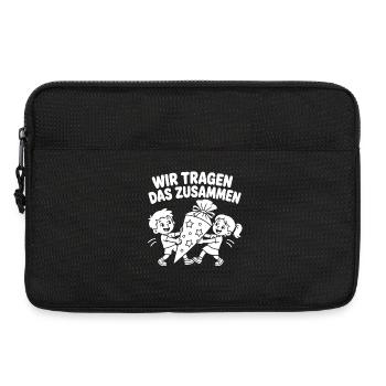 Wir tragen das zusammen – Schultüte Comic - Laptoptasche 13" - Schwarz - Vorne