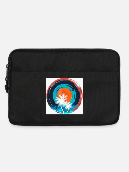 Palm Sunset Circle - Laptop bag 13" - black