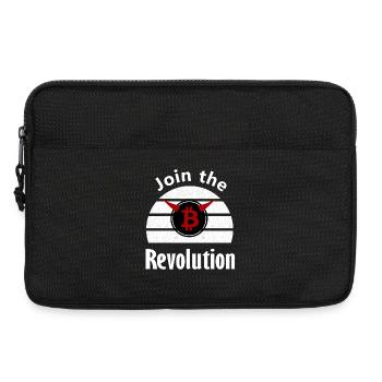 Bitcoin Revolution: Join the Movement - Laptoptasche 13" - Schwarz - Vorne