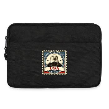 Timbre de l’aigle patriotique - Sacoche pour ordinateur portable 13 pouces - noir - Devant