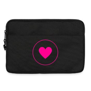Cercle au Cœur Rose | Modern Love Design-8 - Sacoche pour ordinateur portable 13 pouces - noir - Devant