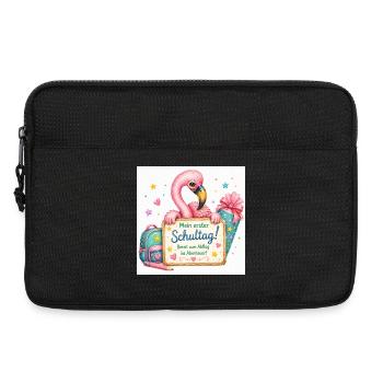 Flamingo Schulstart Abenteuer - Laptoptasche 13" - Schwarz - Vorne