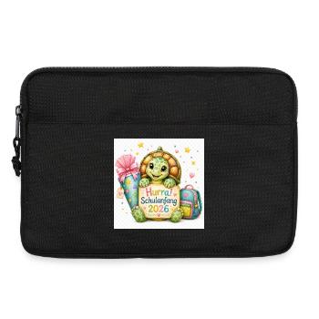 Hurra Schulbeginn 2026 Schildkröte - Laptoptasche 13" - Schwarz - Vorne