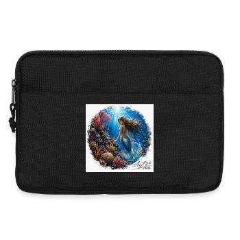 Unterwasser-Meerjungfrau im Riff - Laptoptasche 13" - Schwarz - Vorne
