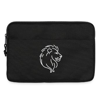 Löwenprofil Skizze – majestätische Wildkatze - Laptoptasche 13" - Schwarz - Vorne