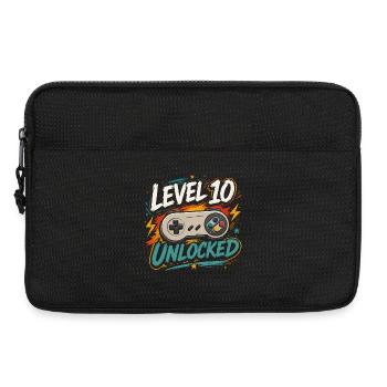 Level 10 unlocked 10 Year Anniversary D Gift - Laptop bag 13" - black - Front