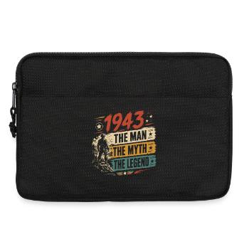 Geburtstag, geboren 1943 – Mannmythos – Legende - Laptoptasche 13" - Schwarz - Vorne