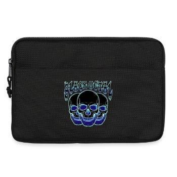 Neon Schädel Trio Blau - Laptoptasche 13" - Schwarz - Vorne