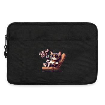 Cute Kitten Weekend Mood Cat Lover Shirt - Laptop bag 13" - black - Front