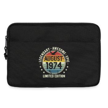 Legendäres Retro-Vintage-Jubiläum im August 1974 - Laptoptasche 13" - Schwarz - Vorne