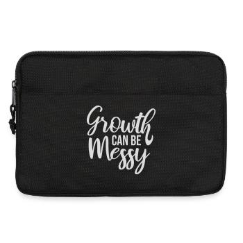 Growth Can Be Messy Persönlich Wachstum Zitat Logo - Laptoptasche 13" - Schwarz - Vorne