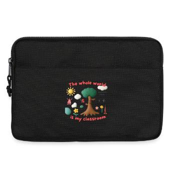The whole world is my classroom - Laptop bag 13" - black - Front